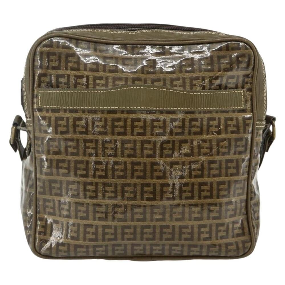 Fendi Zucchino Shoulder Bag Beige